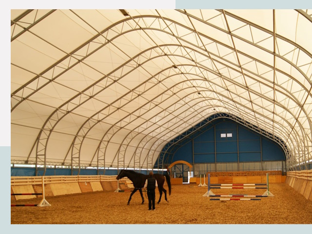 Строительство конных манежей в Боровичах