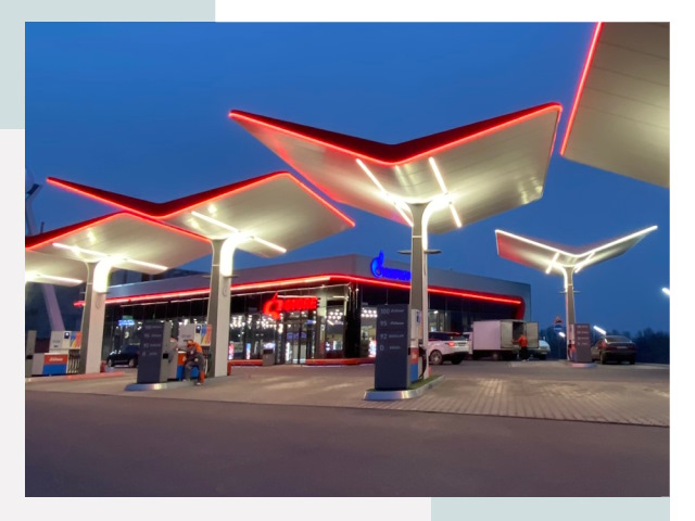 Навесы для АЗС в Боровичах