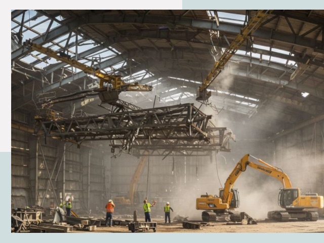 Демонтаж ангаров в Боровичах от 625 руб. за м²